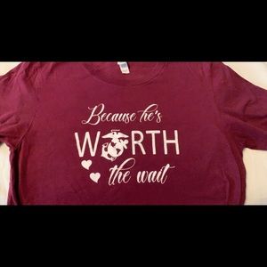 SOLD Marine girlfriend shirt and sweatshirt